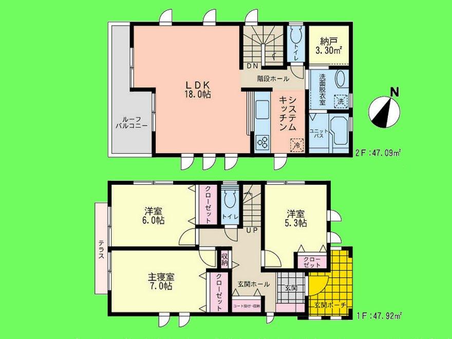 Floor plan. 36,900,000 yen, 3LDK + S (storeroom), Land area 151.05 sq m , Building area 95.01 sq m