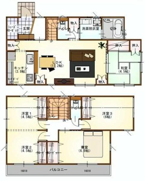 Floor plan. 35,800,000 yen, 5LDK, Land area 248.14 sq m , Building area 106.81 sq m