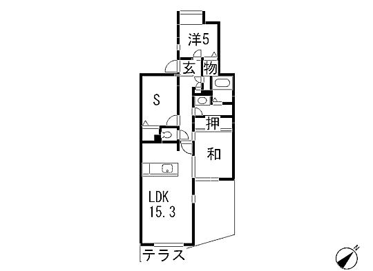 Floor plan. 2LDK + S (storeroom), Price 10.9 million yen, Occupied area 69.32 sq m