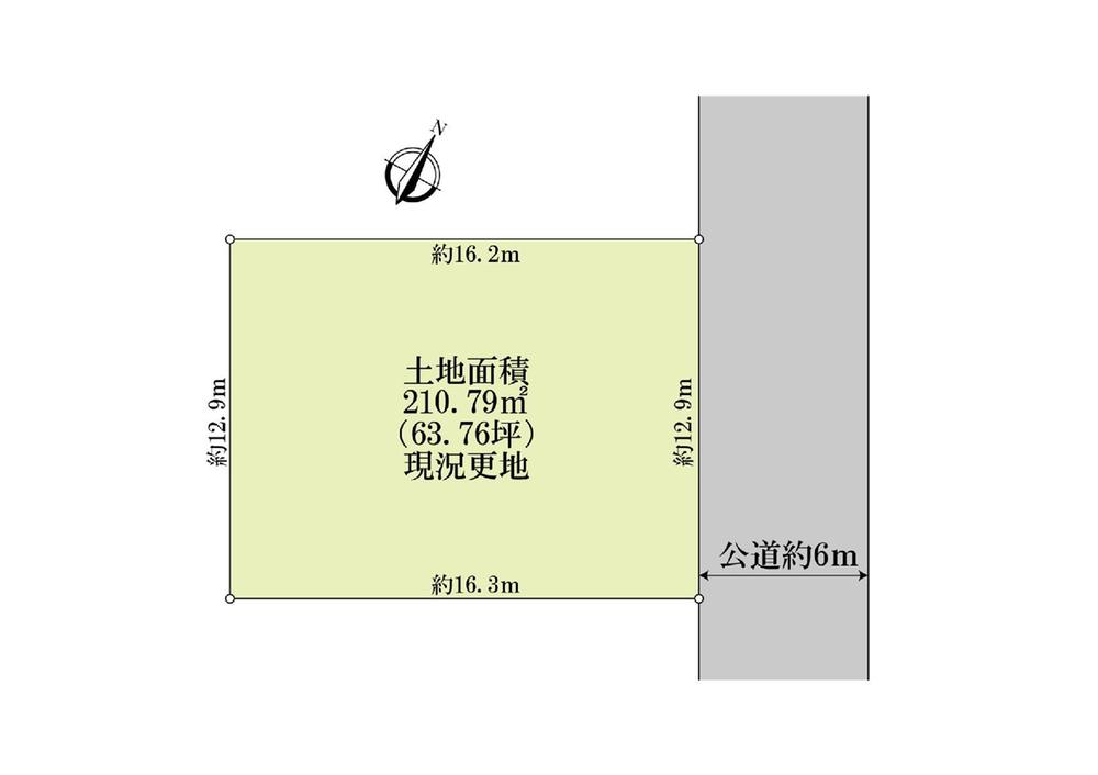 Compartment figure. Land price 35,800,000 yen, Land area 210.79 sq m