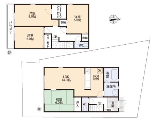 Floor plan. 38,800,000 yen, 4LDK, Land area 113.5 sq m , Building area 99.36 sq m floor plan