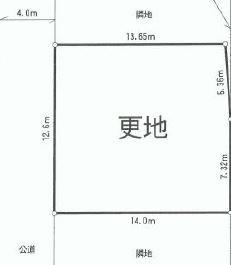 Compartment figure. Land price 14.8 million yen, Land area 183.59 sq m