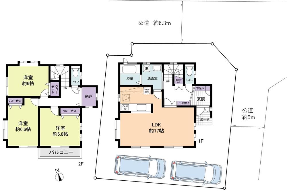 Floor plan. 33,800,000 yen, 3LDK, Land area 131.23 sq m , Building area 92.67 sq m