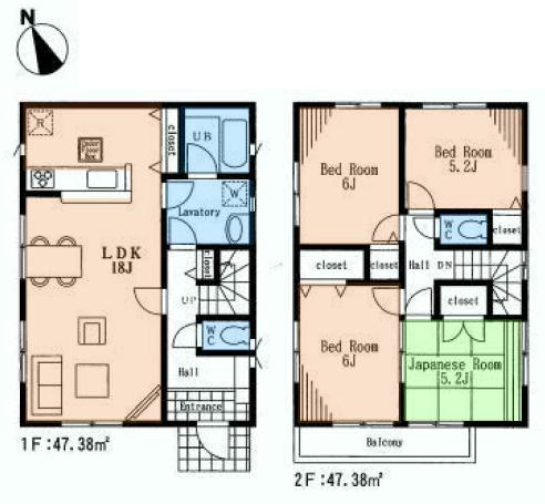 Floor plan. (2), Price 28.8 million yen, 4LDK, Land area 112.67 sq m , Building area 94.76 sq m