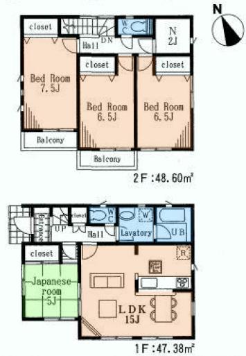 Floor plan. (1), Price 30,800,000 yen, 4LDK, Land area 99.99 sq m , Building area 95.98 sq m