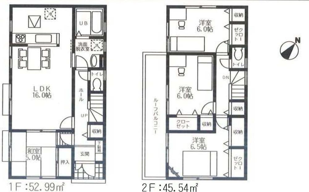 Floor plan. (2), Price 29,800,000 yen, 4LDK, Land area 165.04 sq m , Building area 98.53 sq m