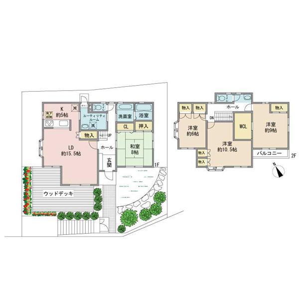 Floor plan. 36,800,000 yen, 4LDK + S (storeroom), Land area 223.52 sq m , Building area 157.51 sq m