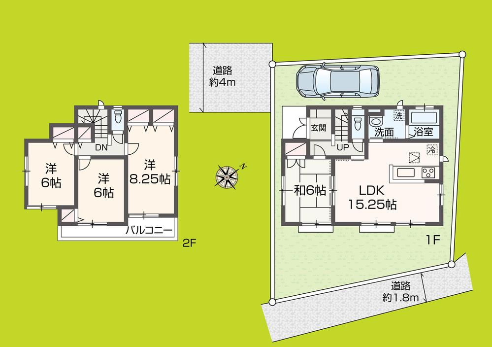 Floor plan. 36,800,000 yen, 4LDK, Land area 132.3 sq m , Building area 98.12 sq m Floor