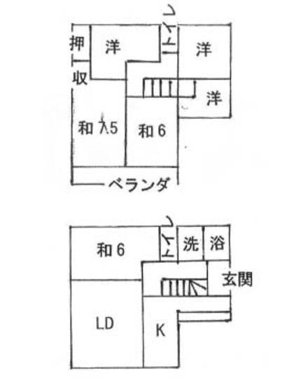 Floor plan. 19,800,000 yen, 6LDK, Land area 133.27 sq m , Building area 106.02 sq m