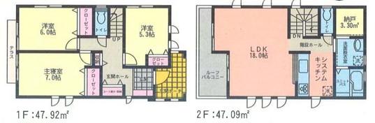 Floor plan. 36,900,000 yen, 3LDK, Land area 151.05 sq m , Building area 95.01 sq m