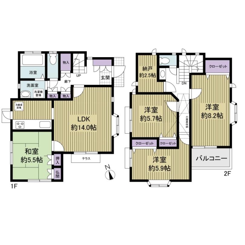 Floor plan. 28.8 million yen, 4LDK + S (storeroom), Land area 130.25 sq m , Building area 101.13 sq m