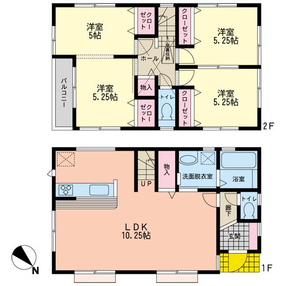 Floor plan. (3), Price 42,800,000 yen, 4LDK, Land area 98.78 sq m , Building area 94.8 sq m