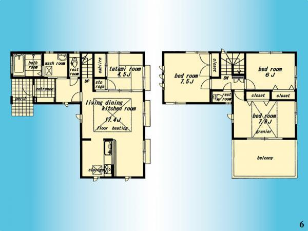 Floor plan. 38,800,000 yen, 4LDK, Land area 150.21 sq m , Building area 101.85 sq m
