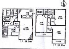 Floor plan. (3 Building), Price 28,300,000 yen, 4LDK, Land area 102.99 sq m , Building area 100.19 sq m