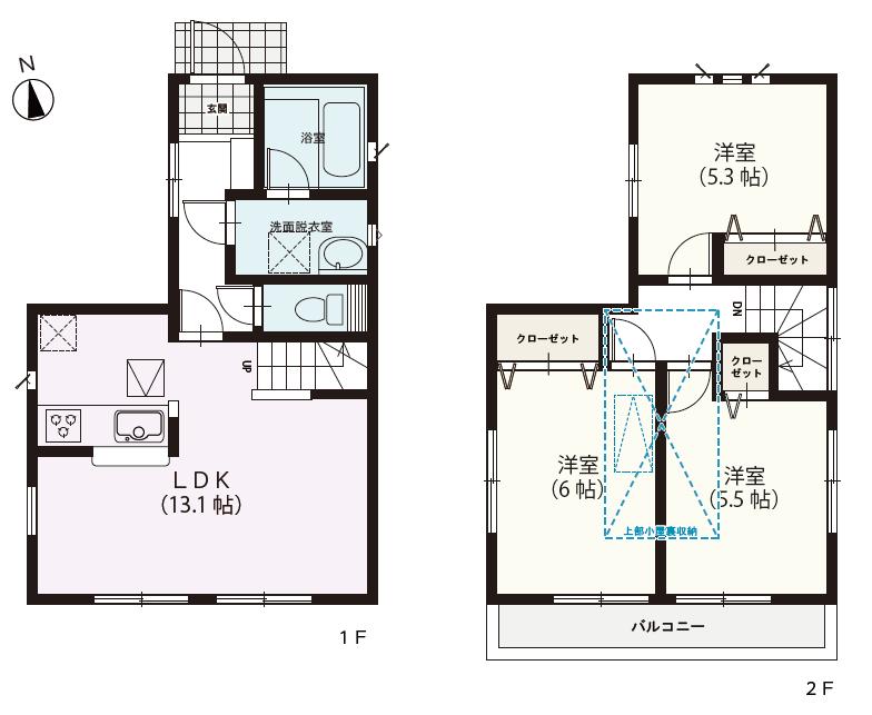 Floor plan. 33,800,000 yen, 3LDK, Land area 89.52 sq m , Building area 71.28 sq m