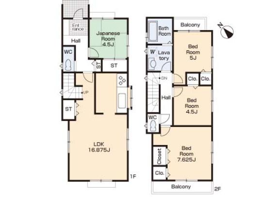 Floor plan. 38,800,000 yen, 4LDK, Land area 120.33 sq m , Building area 91.52 sq m floor plan
