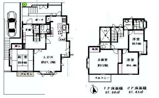 Floor plan. 36,800,000 yen, 4LDK, Land area 175.2 sq m , Building area 129.07 sq m