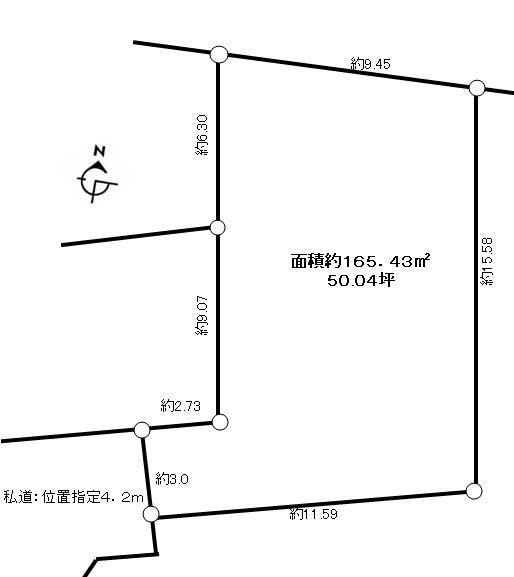 Compartment figure. Land price 18 million yen, Land area 165.43 sq m