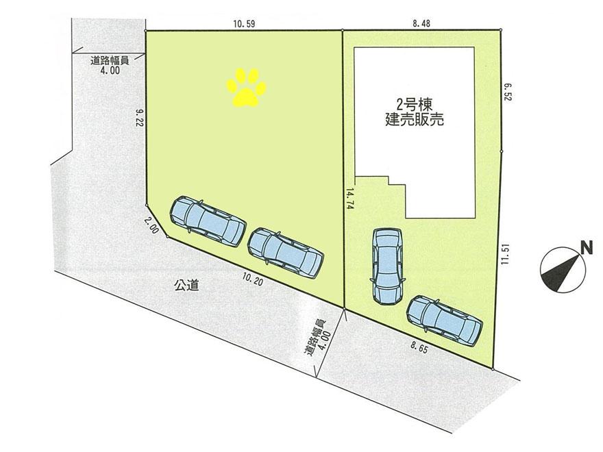 Compartment figure. Land price 29,800,000 yen, Land area 132.4 sq m