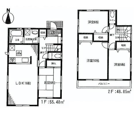 Floor plan. 43,800,000 yen, 4LDK, Land area 162.55 sq m , Building area 104.33 sq m