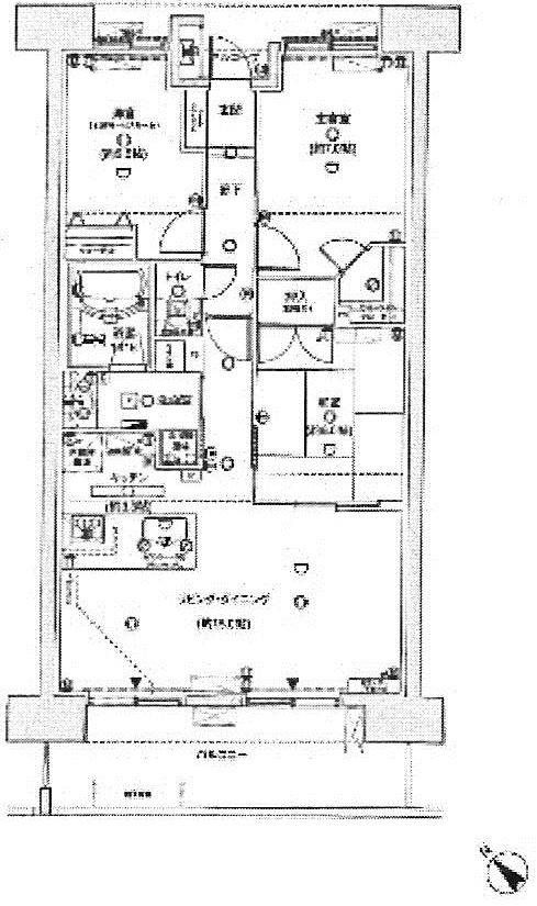 Floor plan. 3LDK, Price 23.5 million yen, Footprint 77.3 sq m , Balcony area 13.3 sq m