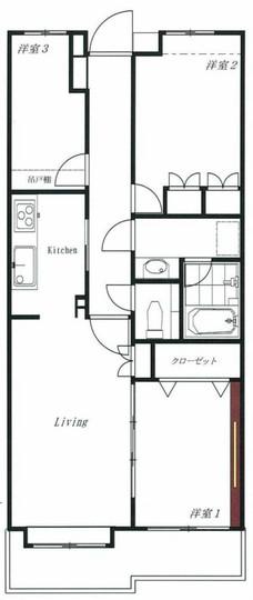 Floor plan. 3LDK, Price 21.9 million yen, Occupied area 66.51 sq m , Balcony area 7.2 sq m
