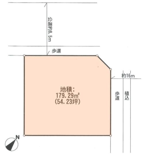 Compartment figure. Land price 48 million yen, Land area 179.29 sq m