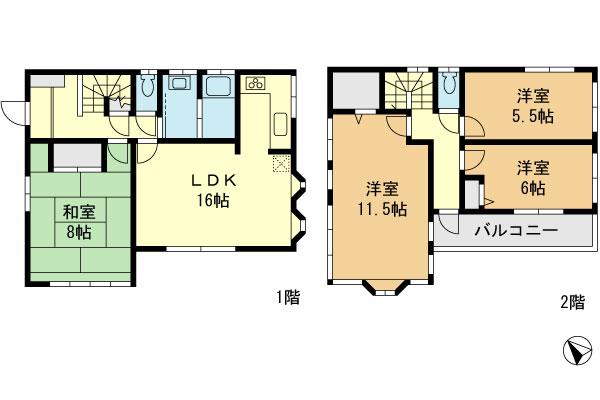 Floor plan. 29,900,000 yen, 4LDK, Land area 173.91 sq m , Building area 117.05 sq m