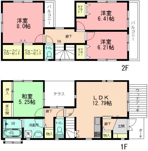 Floor plan. 46,800,000 yen, 4LDK, Land area 125.65 sq m , Building area 100.42 sq m