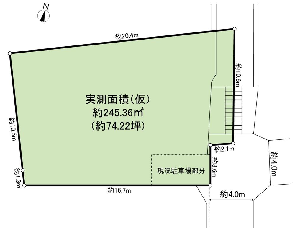 Compartment figure. Land price 39 million yen, Land area 247.1 sq m   ■ Land area (effective) about 67.56 square meters