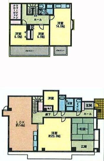 Floor plan. 59,800,000 yen, 4LDK+S, Land area 401.1 sq m , Building area 193.08 sq m