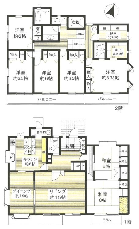 Floor plan. 44,500,000 yen, 7LDK + 2S (storeroom), Land area 290.03 sq m , Building area 200.32 sq m floor plan