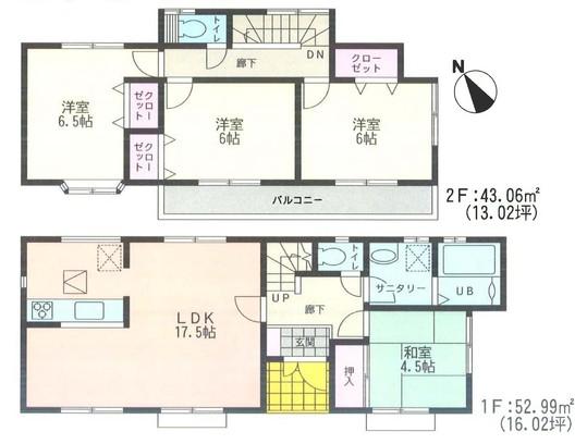 Floor plan. 36,800,000 yen, 4LDK, Land area 168.1 sq m , Building area 96.05 sq m