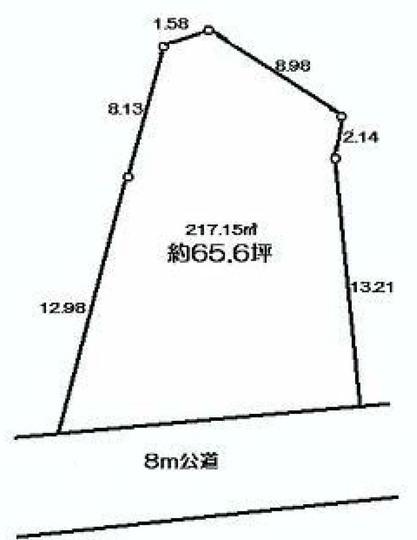 Compartment figure. Land price 18,800,000 yen, Land area 217.15 sq m