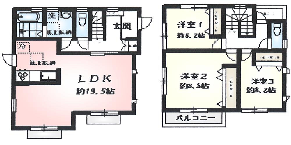 Floor plan. (1), Price 38,300,000 yen, 3LDK, Land area 155.95 sq m , Building area 95.45 sq m