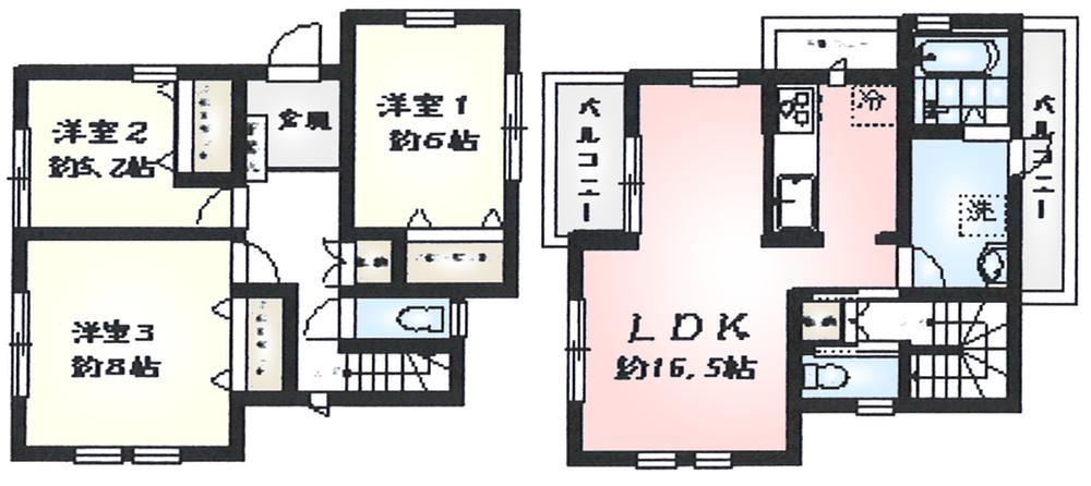 Floor plan. (2), Price 35,800,000 yen, 3LDK, Land area 150.98 sq m , Building area 91.99 sq m
