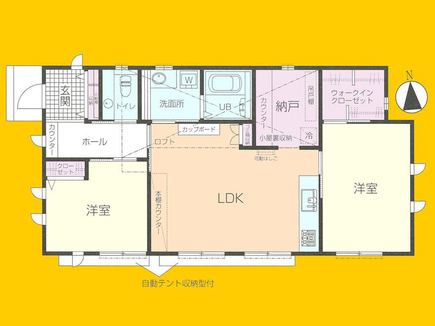 Floor plan. 33,800,000 yen, 2LDK + S (storeroom), Land area 260 sq m , Building area 79.49 sq m