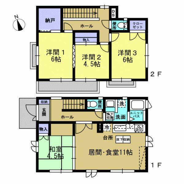 Floor plan. 17.8 million yen, 4LDK, Land area 163.5 sq m , Building area 81.56 sq m