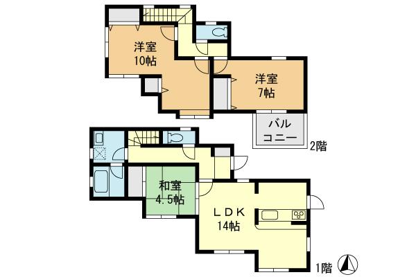 Floor plan. 22,800,000 yen, 3LDK, Land area 180.75 sq m , Building area 89.84 sq m