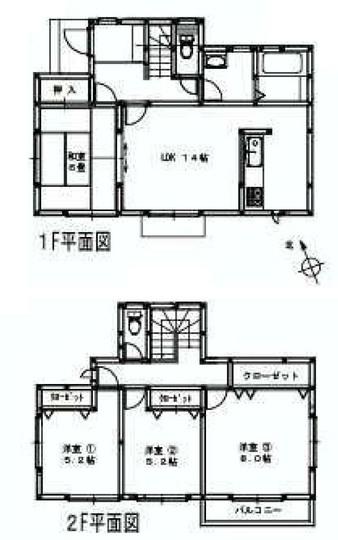 Floor plan. 36,900,000 yen, 4LDK, Land area 131.24 sq m , Building area 96.05 sq m