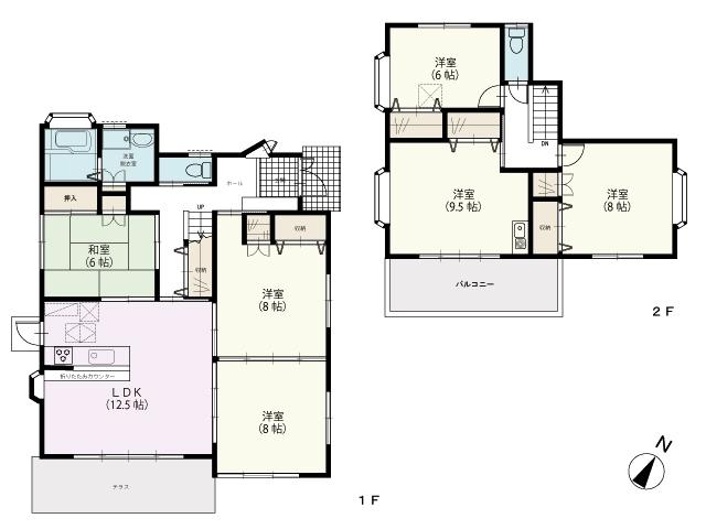 Floor plan. 34,800,000 yen, 6LDK + S (storeroom), Land area 297.74 sq m , Building area 140.65 sq m floor plan