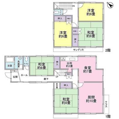 Floor plan. 5L ・ This floor plan type of DK type.