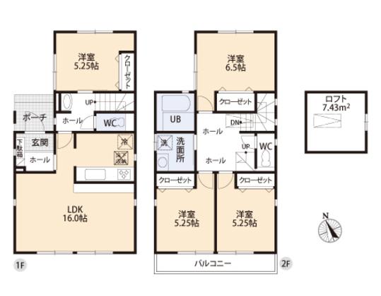 Floor plan. 35,800,000 yen, 4LDK, Land area 101.58 sq m , Building area 96.05 sq m floor plan
