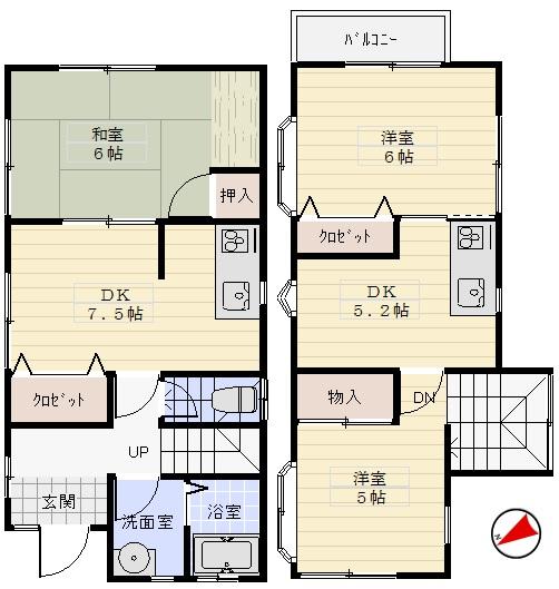 Floor plan. 15.8 million yen, 3DDKK, Land area 90.83 sq m , Building area 72.71 sq m