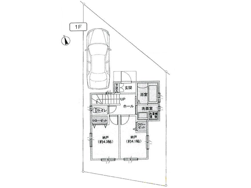 Compartment figure. 29,800,000 yen, 1LDK + 2S (storeroom), Land area 74.68 sq m , Building area 58.72 sq m layout