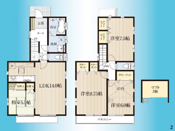 Floor plan. 37,300,000 yen, 4LDK, Land area 120 sq m , Building area 95.58 sq m