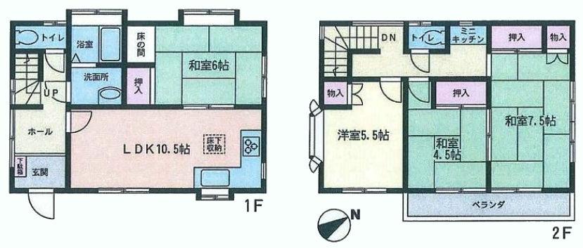 Floor plan. 22.5 million yen, 3LDK, Land area 150.72 sq m , Building area 89.42 sq m floor plan