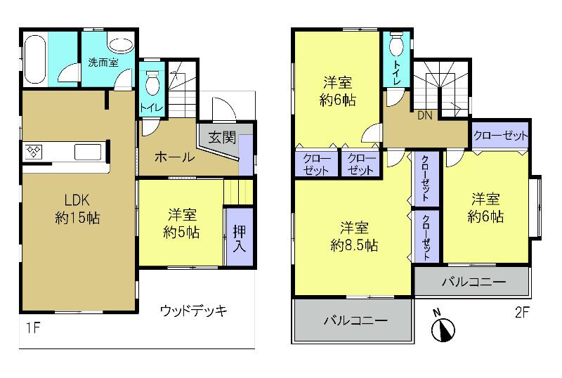 Floor plan. 32,800,000 yen, 4LDK, Land area 127.99 sq m , Building area 100.66 sq m