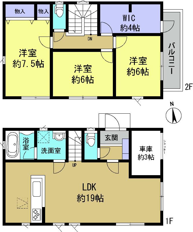 Floor plan. 31,800,000 yen, 3LDK+S, Land area 131.57 sq m , Building area 99.36 sq m