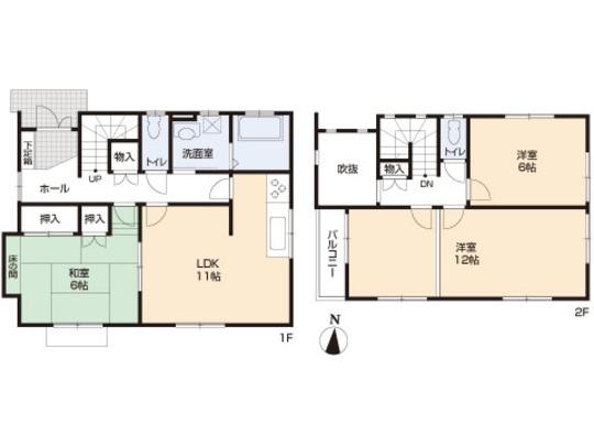 Floor plan. 24,800,000 yen, 3LDK, Land area 206.69 sq m , Building area 89.41 sq m floor plan